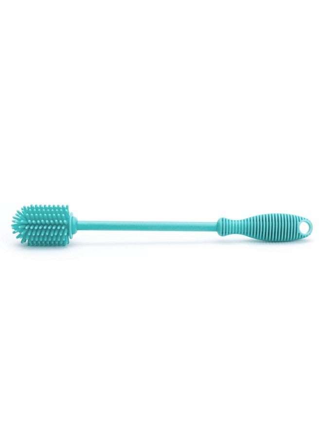 Chicco Chicco 9.5” Silicone Bottle Brush with Food-Grade Silicone Bristles | Dishwasher & Sterilizer Safe | Non-Slip, Comfort Grip Handle | Hangs for Drying & Storage | Teal - Image 3