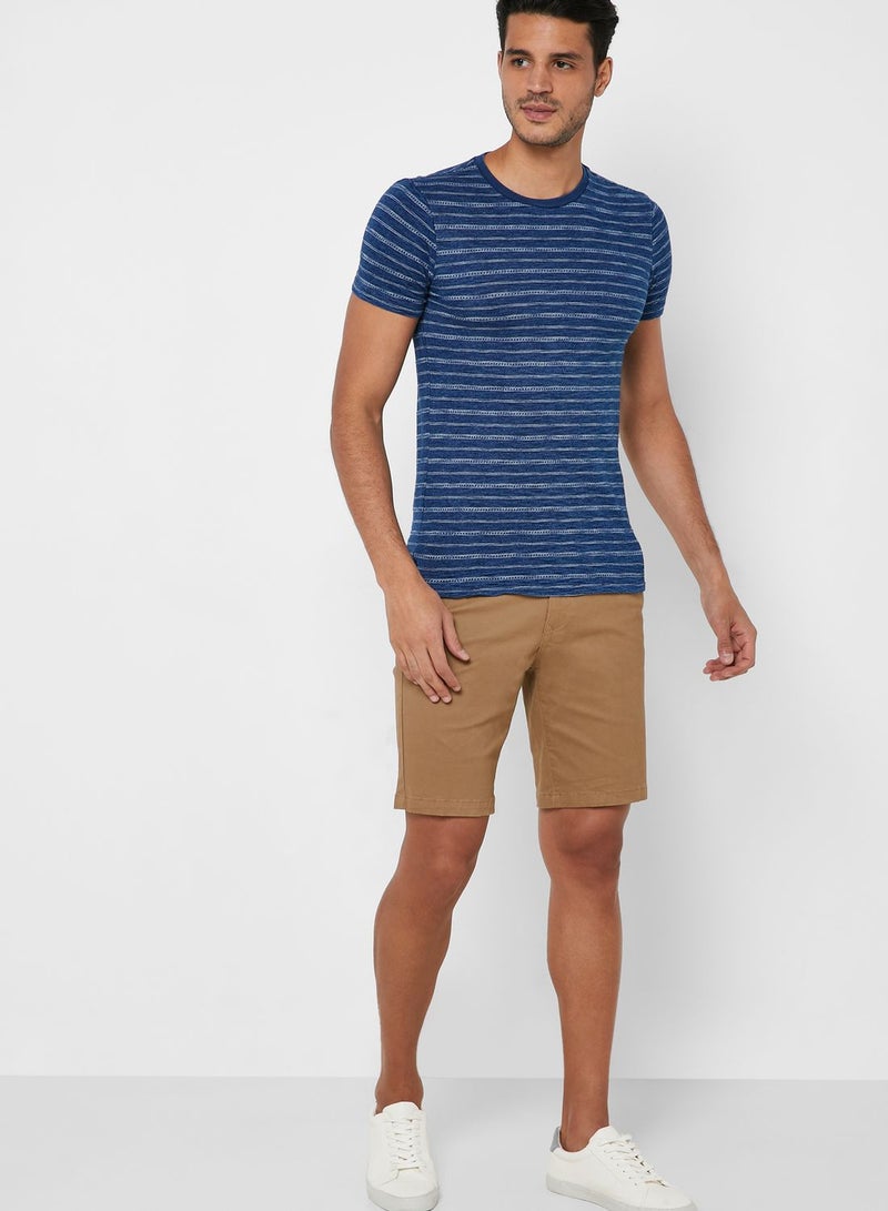 SALSA Striped Slim Fit Crew Neck T-Shirt - Image 5