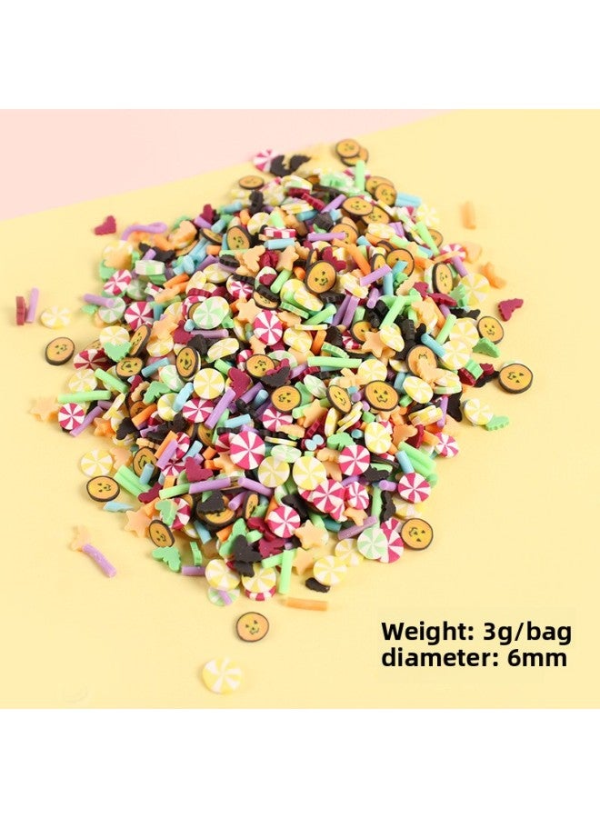 6mm Mini Artificial Soft Clay Chip 3g Bag Miniature Food Toy DIY Manicure Mobile Phone Case Hole Shoe Patch Decoration-Color:6mm Fruit Pumpkin Style • 3g Bag  - Image 1