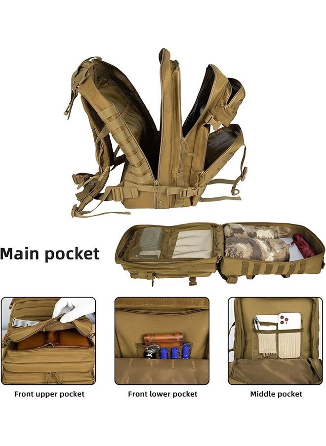 Arabest - Military Tactical Backpack, Molle Bag,Large capacity Rucksack,Camping Hiking Backpack for Men,Women - Image 1