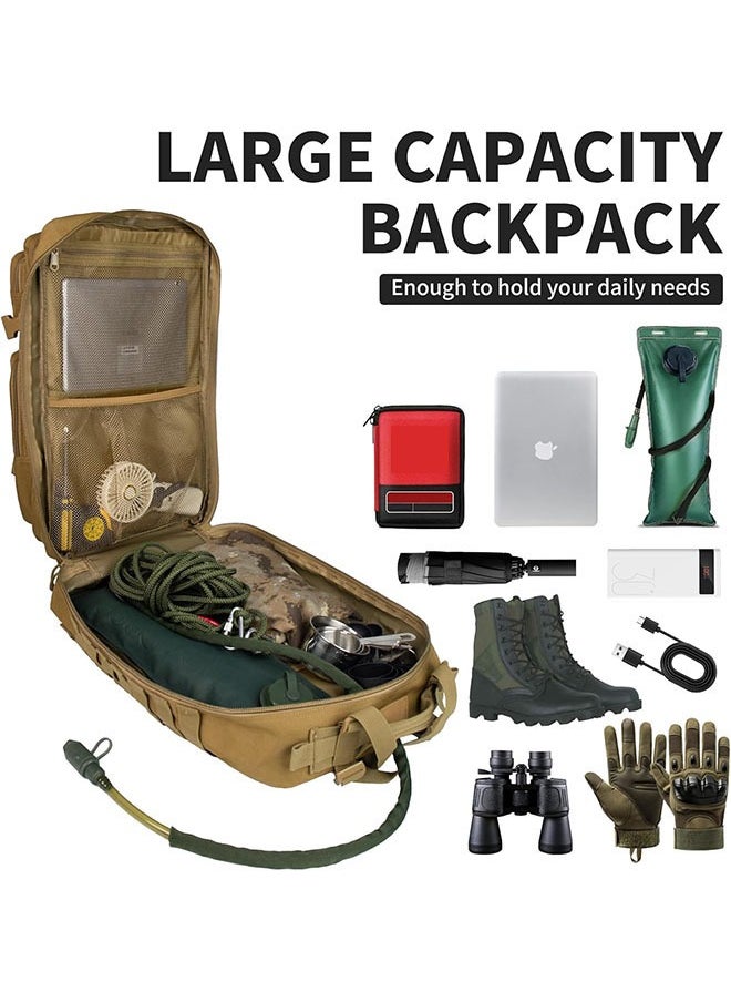 Arabest - Military Tactical Backpack, Molle Bag,Large capacity Rucksack,Camping Hiking Backpack for Men,Women - Image 1