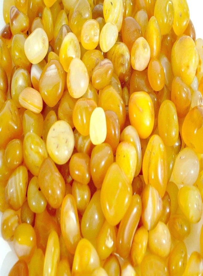 Schmick 1 Kg Yellow Onyx Pebbles Stones for Decoration, Table and Home Decor - Decorative Stones and Pebbles Vase Fillers (1 Kg, Yellow Onyx) - Image 1
