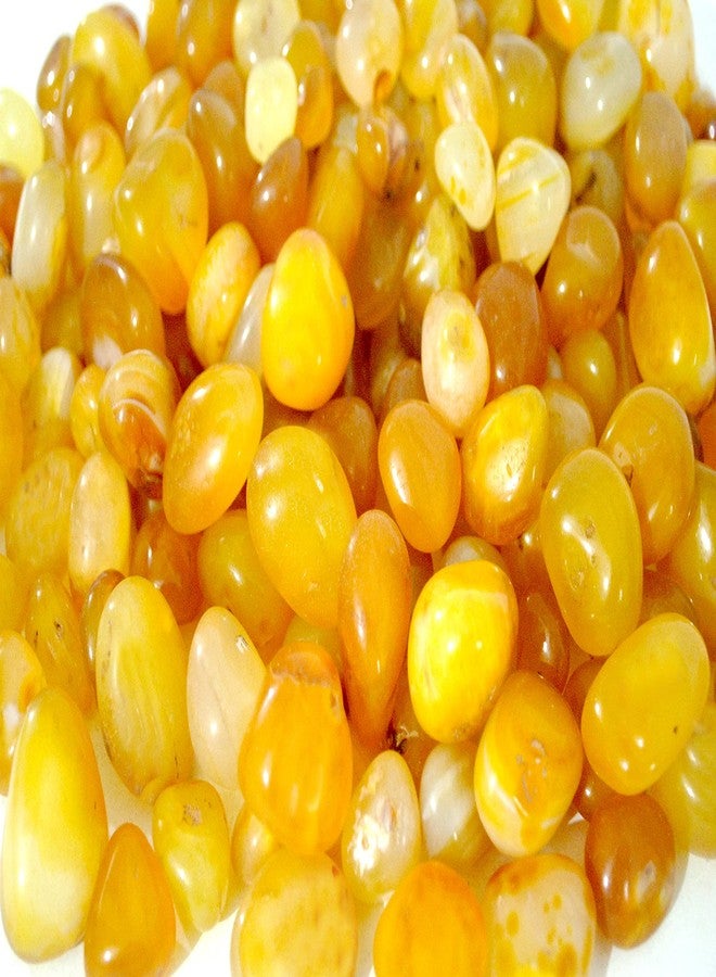 Schmick 1 Kg Yellow Onyx Pebbles Stones for Decoration, Table and Home Decor - Decorative Stones and Pebbles Vase Fillers (1 Kg, Yellow Onyx) - Image 2