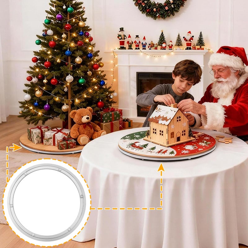 TamBee 10 Inch Lazy Susan Bearing Base - 150lb Capacity Aluminum Heavy Duty Lazy Susan Turntable Mechanism Kit for Smooth Rotation, Universal Hardware for DIY Furniture, Table (Base Only) - Image 3