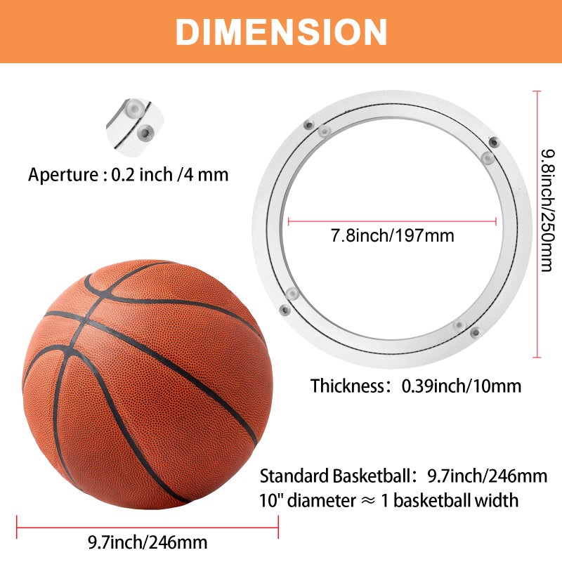 TamBee 10 Inch Lazy Susan Bearing Base - 150lb Capacity Aluminum Heavy Duty Lazy Susan Turntable Mechanism Kit for Smooth Rotation, Universal Hardware for DIY Furniture, Table (Base Only) - Image 2