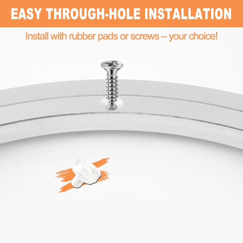 TamBee 10 Inch Lazy Susan Bearing Base - 150lb Capacity Aluminum Heavy Duty Lazy Susan Turntable Mechanism Kit for Smooth Rotation, Universal Hardware for DIY Furniture, Table (Base Only) - Image 5