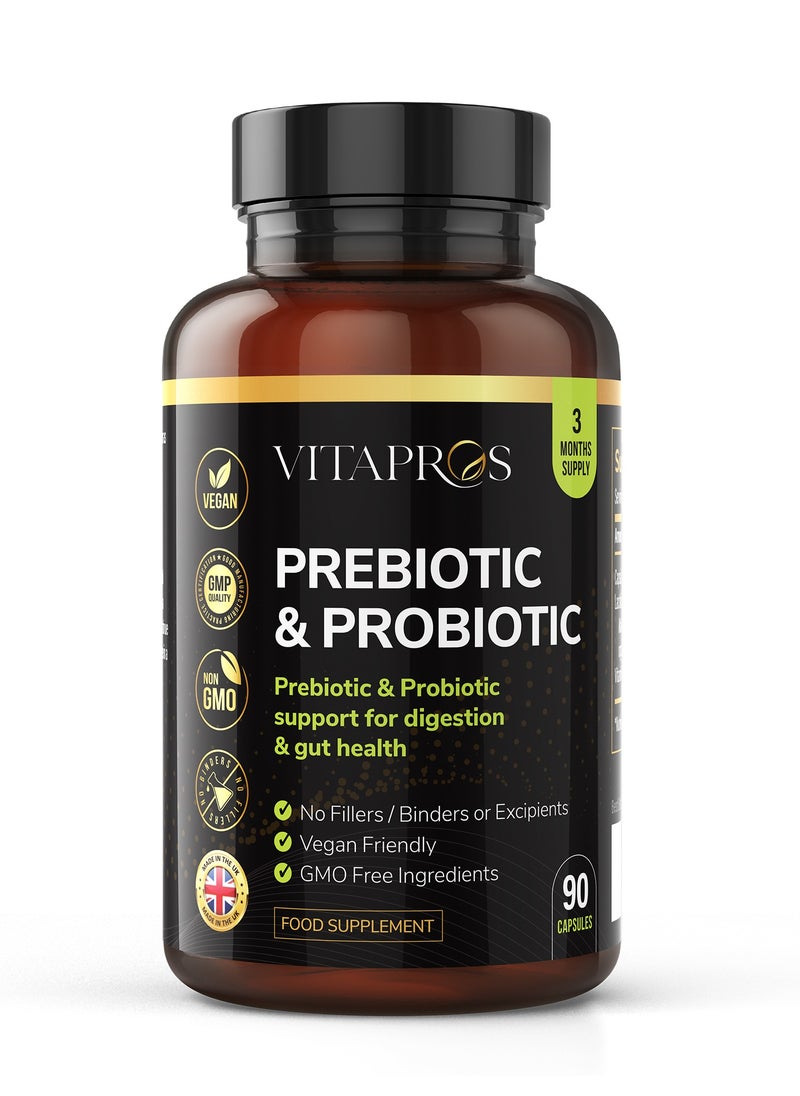 VITAPROS - PREBIOTIC & PROBIOTIC helps balance gut flora 90 CAPSULES - Image 1