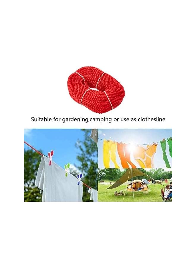 The Bros Polyester Nylon Rope - 30 Yards Durable, Strong, and Versatile Braided Twisted Twine Cord – Ideal for Camping, Boating, Construction, Gardening, DIY, and More - Colour May Vary (3MM) - Image 5