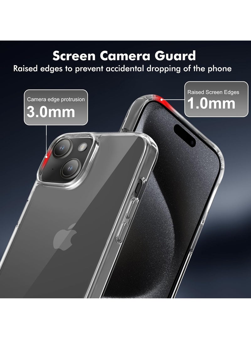 ELTRAZONE ELTRAZONE Designed for iPhone 13 Case, [Clear] 5 in 1 [Non Yellowing] Case with 2X Tempered Glass Screen and 2X Camera Lens Protectors, Shockproof and Air-Guard Corners (Clear Non MagSafe) - Image 4