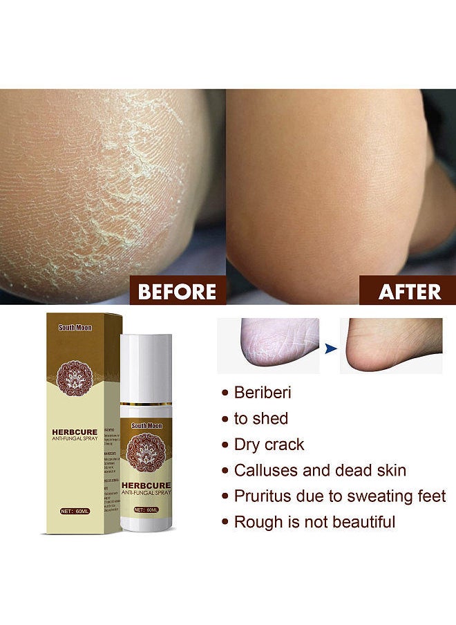SOUTH MOON South Moon 60ml Herbal Foot Spray Foot Sweat Foot Odor Care Spray Foot Odor Stop Deodorant Spray  - Image 4