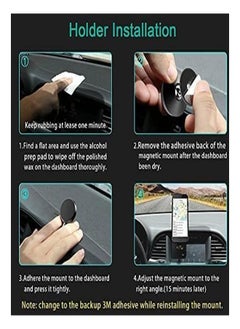 Magnetic Car Phone Mount Holder, 360-Degree Rotatable, Compatible with Iphone 16, 15, 14, 13, 12, 11, S25 Ultra, S24 Ultra, S23 Ultra Black - pzsku/ZFF080291AC79ACFE60A7Z/45/1741078092/5484ea9e-d607-4a5f-9fe5-3c0a421f70fc