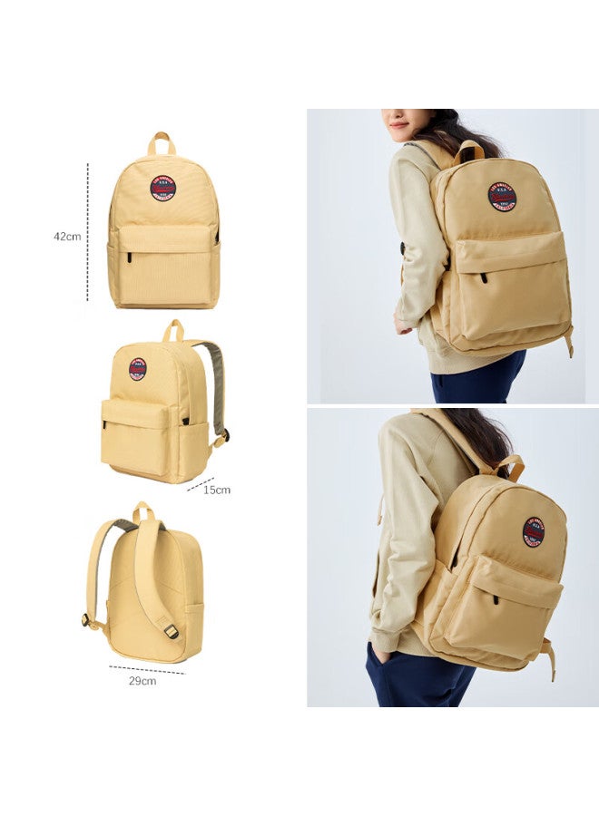 Skechers Women's Backpack American Retro Lightweight Travel Laptop Bag Lemon Yellow For College And High School Students