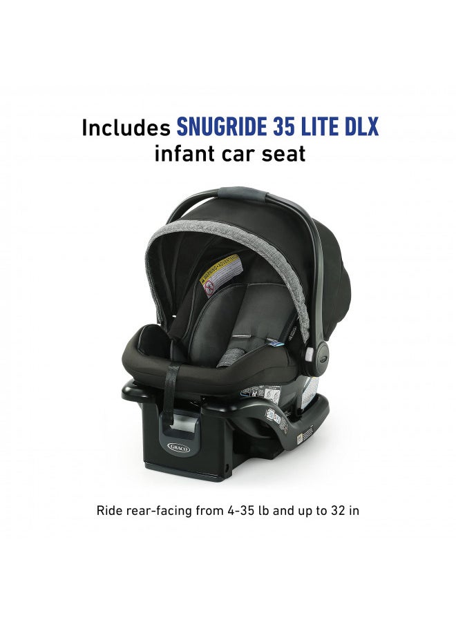 GRACO - Modes Pramette Travel System | Stroller & Car Seat Combo | 3-In-1 Stroller Modes | Includes Graco Snugride 35 Infant Car Seat | Ellington - Image 1