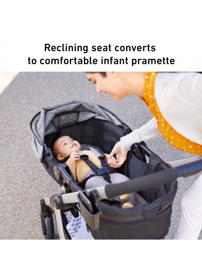 GRACO - Modes Pramette Travel System | Stroller & Car Seat Combo | 3-In-1 Stroller Modes | Includes Graco Snugride 35 Infant Car Seat | Ellington - Image 1