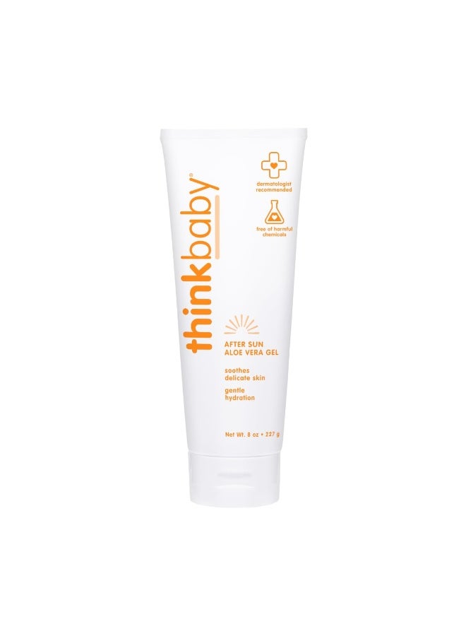 Think جل الألوة فيرا من ثينك بيبي، تخفيف بعد الشمس، 8 أونصة سائلة، معتمد من EWG للعناية بالبشرة الطبيعية بعد الشمس للوجه والجسم - حل مرطب ومهدئ لحروق الشمس للأطفال والرضع - Image 1