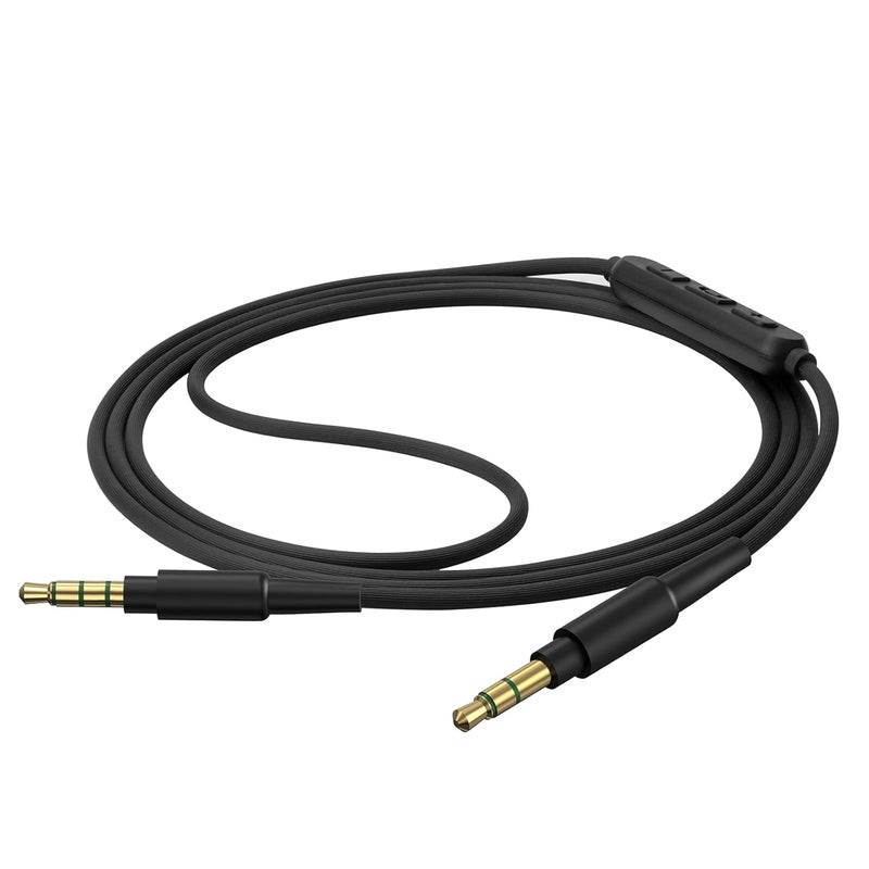 Geekria Audio Cable with Mic Compatible with Sony WH-1000XM6/1000XM5, XB910N/XB900N, H910N, MDR-1R Headphones, 3.5mm Replacement Stereo Cord with Inline Microphone (4 ft/1.2m) - Image 2