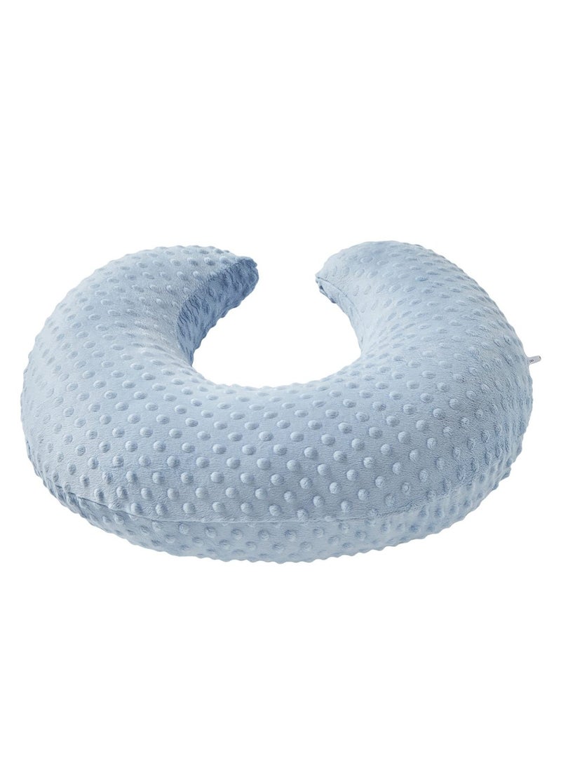 Nursing Pillow and Positioner Pillowcase, Blue Minky Dot Cover for Breastfeeding and Baby Support - Image 5