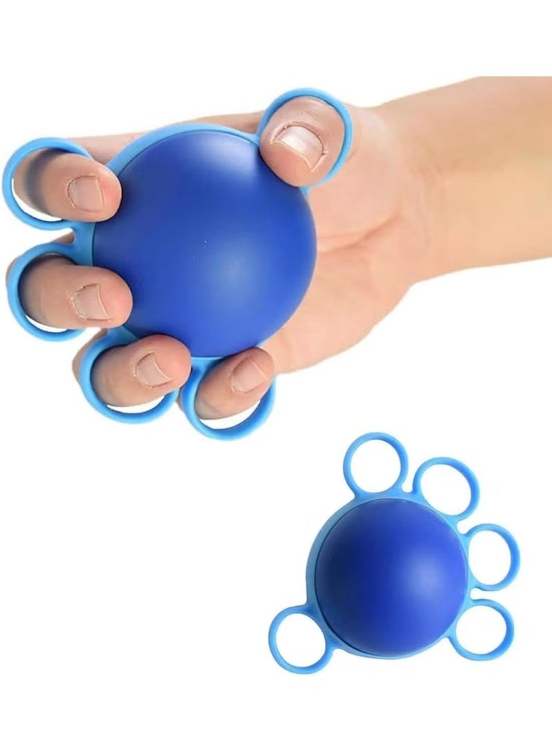 SUFADA Hand Strengthener, Grip Strengthener & Forearm Exerciser, Medium & Light Resistance, Blue Silicone Ball, Ideal for Arthritis, Carpal Tunnel, Guitarists & More - Image 1