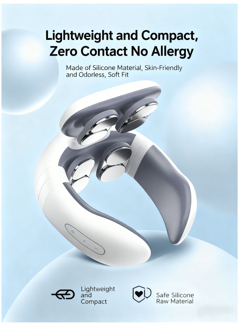 Bukela Massager Electric Neck Massager with Heat, Electromagnetic Pulse Neck Massager, Cervical Spine Massager for Pain Relief, 8 heads 15-head Levels Deep Tissue Massage, Portable and Soothing - Image 2