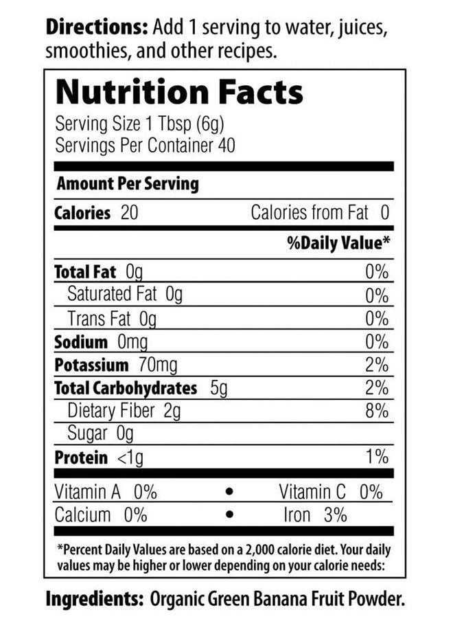 MRM - Nutrition Organic Green Banana Powder | Superfoods | High-Fiber | Flour Alternative | Prebiotic Fiber | 40 Servings - Image 1