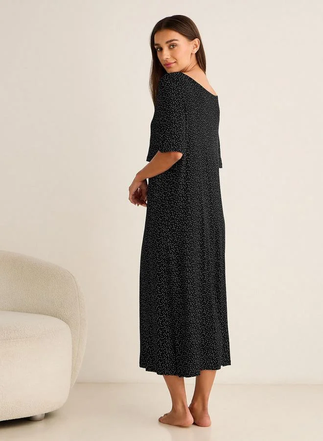 Splash FAV Maternity Night Dress with Print