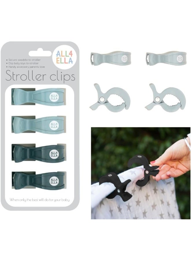 All4Ella 4 Pack Pegs Steel Blue/Charcoal - Image 1