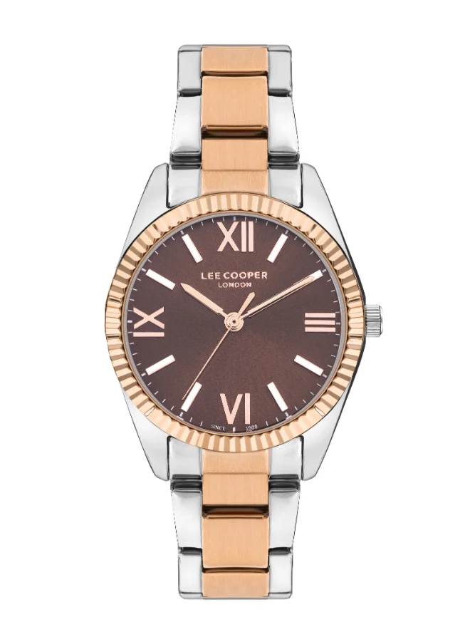 لي كوبر LEE COOPER Women's Analog Brown Dial Watch - LC07868.540