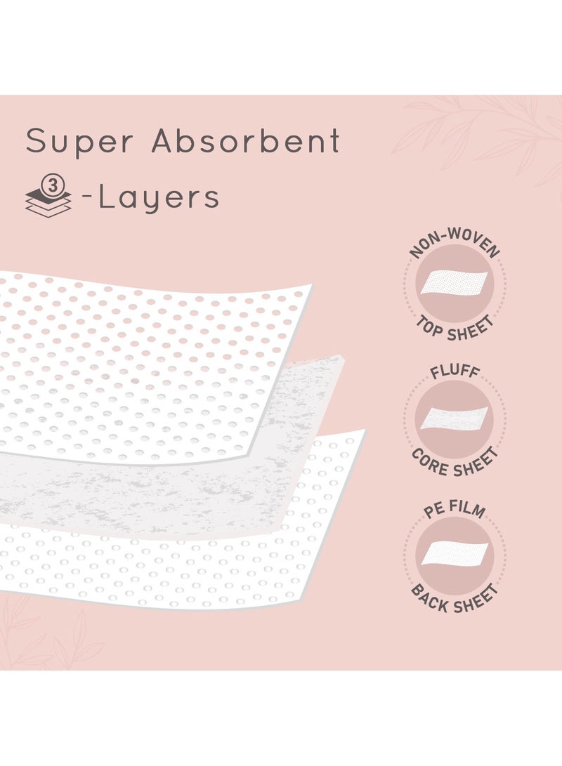 بيساف بي سيف فوط صحية بعد الولادة، فائقة النعومة ومضادة للتسرب بجوانب مرنة، مضادة للبكتيريا، تمتص حتى 750مل من السوائل، XXXL 480 ملم – 8 فوط - Image 5