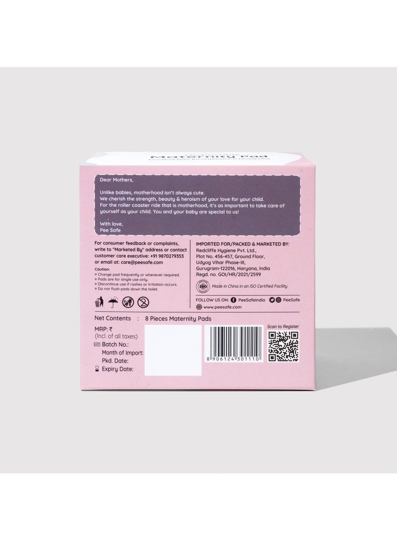 بيساف بي سيف فوط صحية بعد الولادة، فائقة النعومة ومضادة للتسرب بجوانب مرنة، مضادة للبكتيريا، تمتص حتى 750مل من السوائل، XXXL 480 ملم – 8 فوط - Image 3