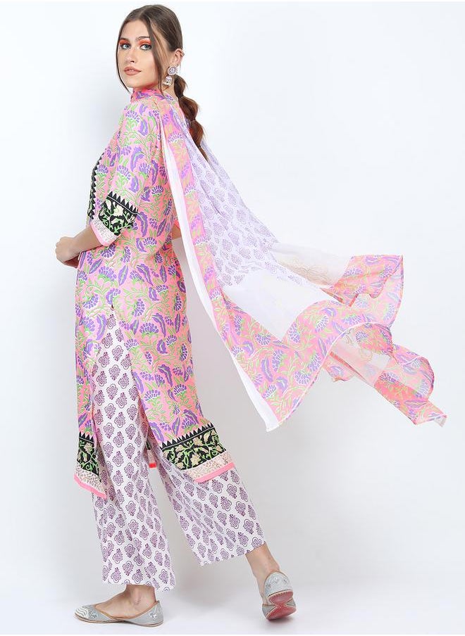 Vishudh - Women Multicolor Printed Kurta Set by Styli - Image 1
