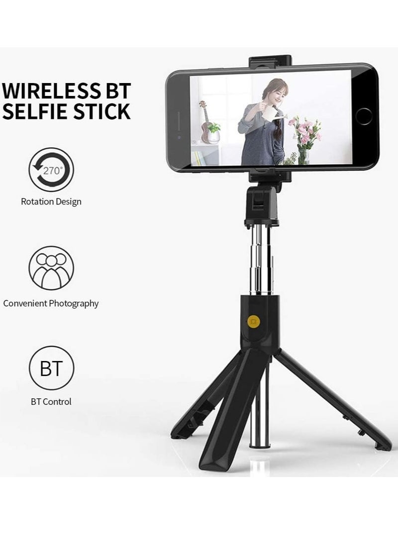"Selfie Stick Integrated Tripod – BT 4.0 Wireless, Mini Portable Extendable Tripod for Smartphones"