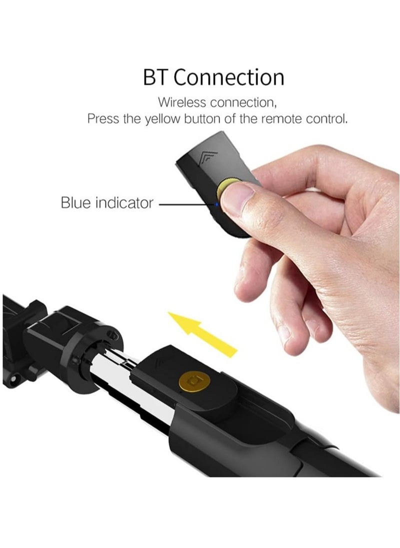 "Selfie Stick Integrated Tripod – BT 4.0 Wireless, Mini Portable Extendable Tripod for Smartphones"