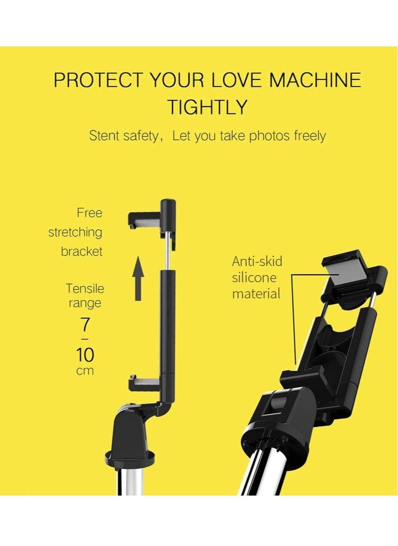 "Selfie Stick Integrated Tripod – BT 4.0 Wireless, Mini Portable Extendable Tripod for Smartphones"