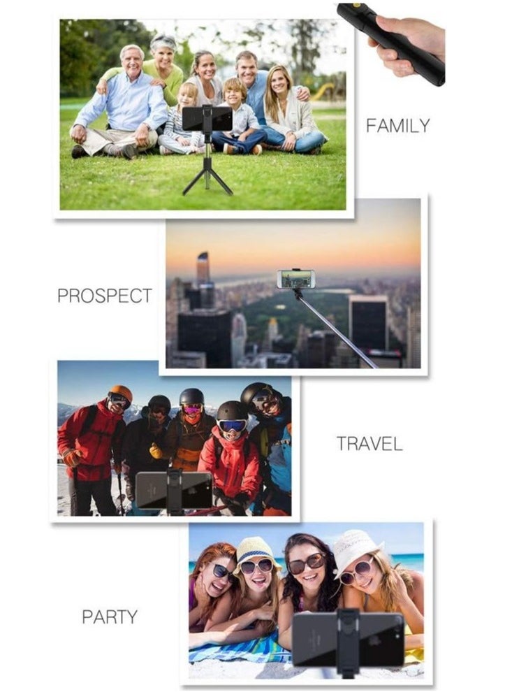 "Selfie Stick Integrated Tripod – BT 4.0 Wireless, Mini Portable Extendable Tripod for Smartphones"