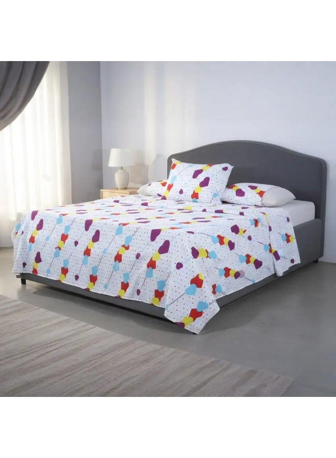 Lazurd Bed Sheet Set, 3 Pieces, 170x240 cm - Multicolor - Image 1