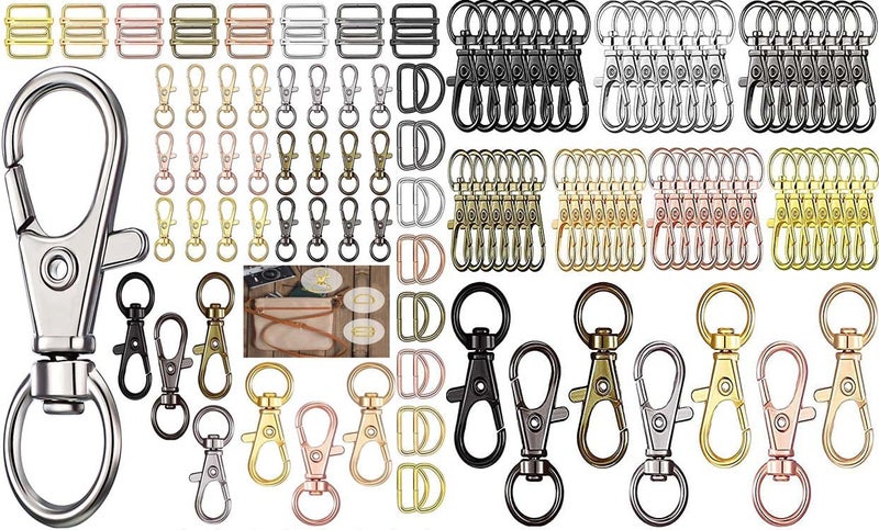 DIY Crafts (3 Sets 3x3, Antique Gold) Keyrings & Keychains Round Swivel Snap Hooks Key Rings Chain Jump Rings Mini Screw Metal For Lanyard, ID, Bags, Wallets, Luggage Making - Image 4
