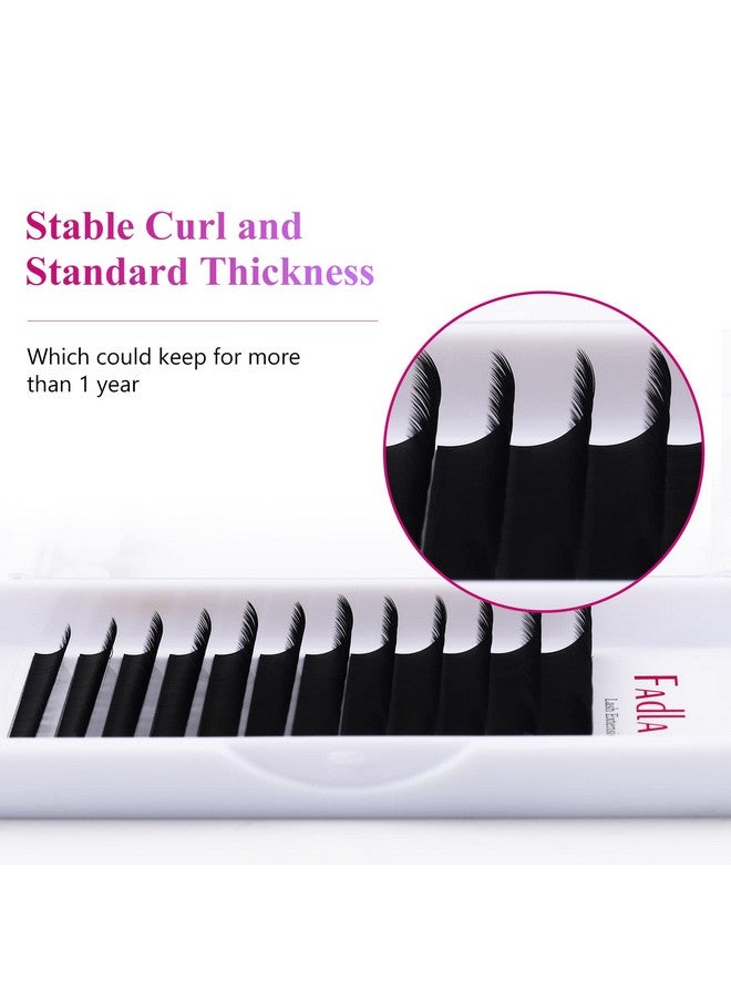 فادلاش ملحقات رموش D Curl Fadlash 0.20 وصلات رموش حريرية كلاسيكية غير لامعة باللون الأسود الفاخر (0.20D 12 مم) - Image 4