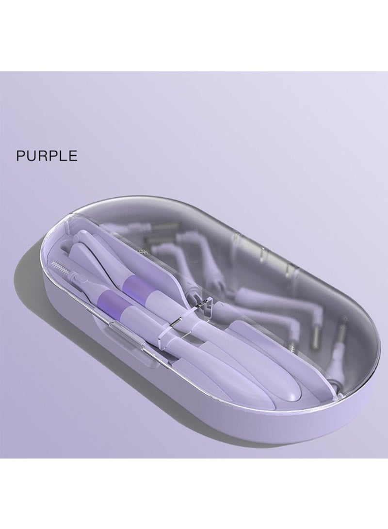 Roroll Portable Box Interdental Brush, L-Type+ I-Type Head Soft Toothpick Brush of Teeth Cleaning Tools, Easy-to-Use Dental Brushes 18 Pcs 0.8mm-Mixed Pack Purple - Image 2