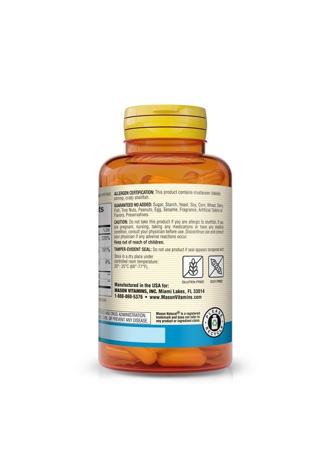 Mason Natural Glucosamine Chondroitin 1500/1200 3 Per Day with Vitamin C, Supports Joint Health, Improved Flexibility and Mobility, 180 Capsules - Image 3