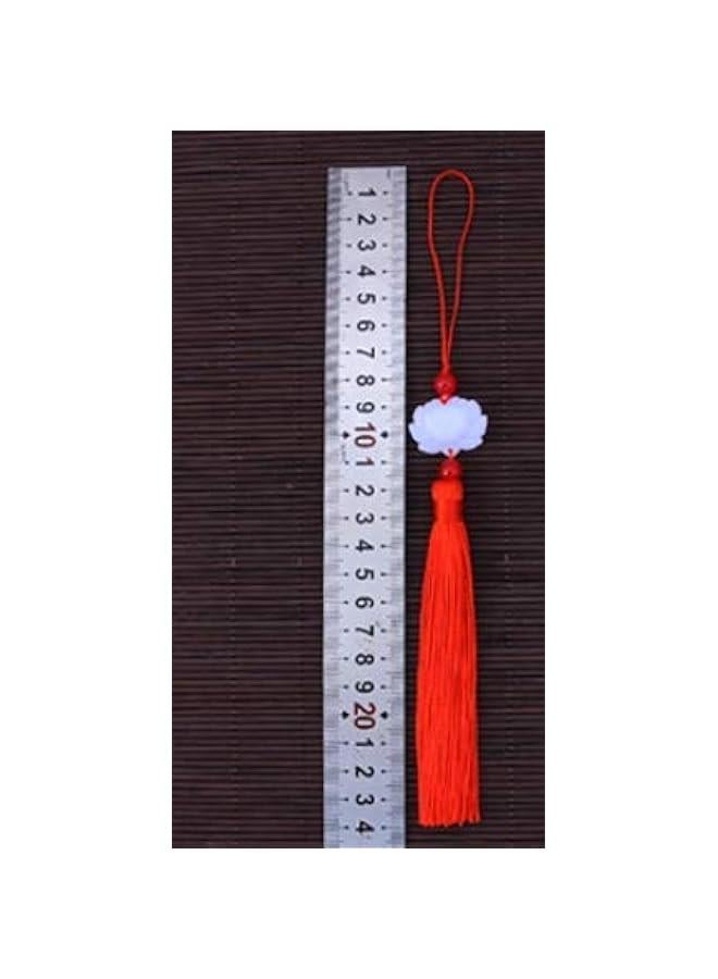Lotus Tassel Hanging Tassel Ancient Costume Pressing Front Ancient Style Hanfu White Jade Lotus Tassel DIY Fan Pendant Tassel Hanging Tassel 4PCS  - Image 2