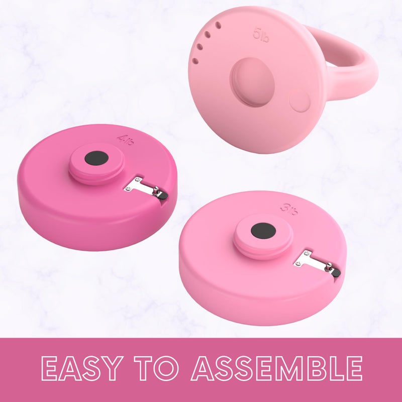 Polyfit Adjustable Kettlebell | 5 lb - 12 lb | Kettlebell Weights Set for Home Gym (PINK) - Image 4