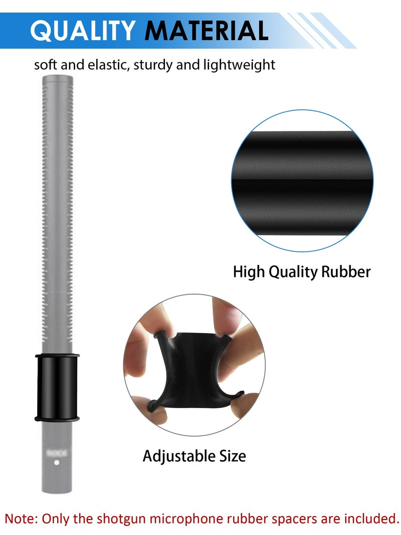 Etour 6 Pcs Microphone Shock Mount Rubber Spacer Tube Microphone Sleeve Washer Compatible with Sony Camcorder Rode NTG, Sennheiser MKH Shotgun Mic FX3,FS7,FX6,FX8,FX9,NX80,FS5 - Image 4