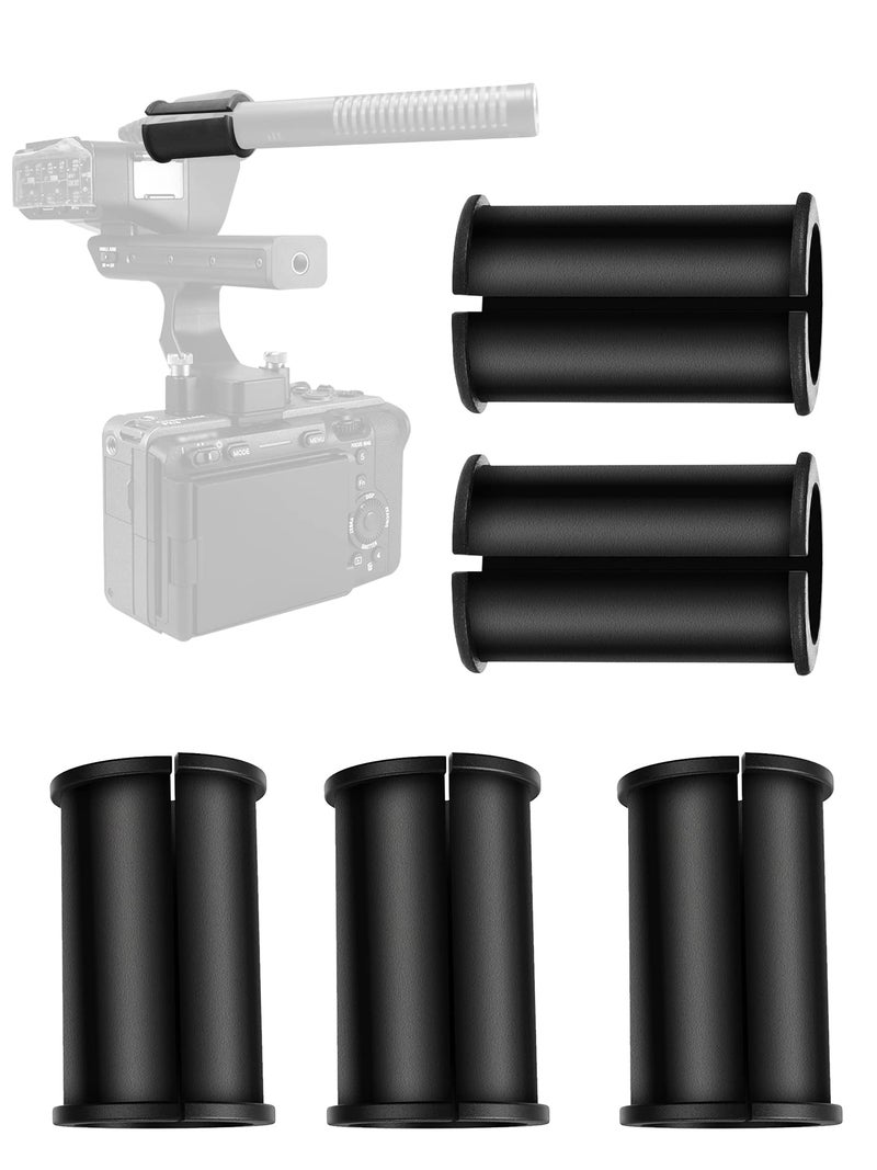 Etour 6 Pcs Microphone Shock Mount Rubber Spacer Tube Microphone Sleeve Washer Compatible with Sony Camcorder Rode NTG, Sennheiser MKH Shotgun Mic FX3,FS7,FX6,FX8,FX9,NX80,FS5 - Image 1