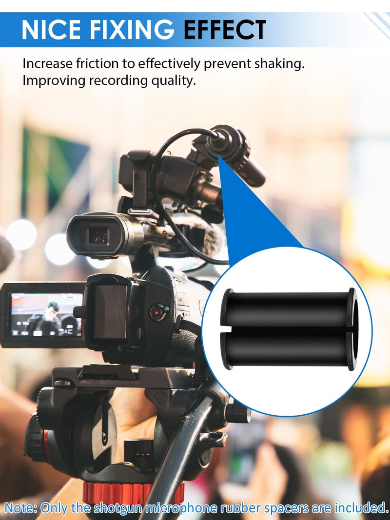 Etour 6 Pcs Microphone Shock Mount Rubber Spacer Tube Microphone Sleeve Washer Compatible with Sony Camcorder Rode NTG, Sennheiser MKH Shotgun Mic FX3,FS7,FX6,FX8,FX9,NX80,FS5 - Image 2