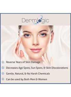 Dermlogic Glycolic Cream 15% Natural Anti Aging Exfoliator To Smooth Away Fine Lines & Wrinkles & Improve A Dull Looking Complexion. Includes A.H.A & Green Tea Moisturizer For Face & Body.  - Image 4