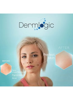 Dermlogic Glycolic Cream 15% Natural Anti Aging Exfoliator To Smooth Away Fine Lines & Wrinkles & Improve A Dull Looking Complexion. Includes A.H.A & Green Tea Moisturizer For Face & Body.  - Image 3