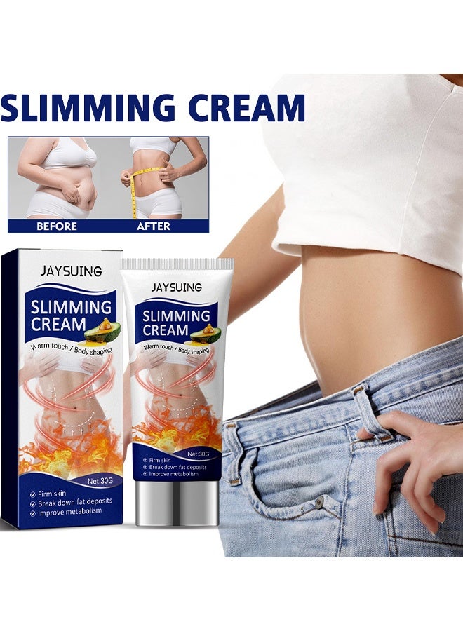 Jaysuing Hot Slimming Cream Fat Burning For Belly Waist And Buttocks - High Quality Slimming Cream That Burns Fat And Moisturizing Firming And Slimming Cellulite Sweat Cream For Women Weight Loss 30ML - Image 1