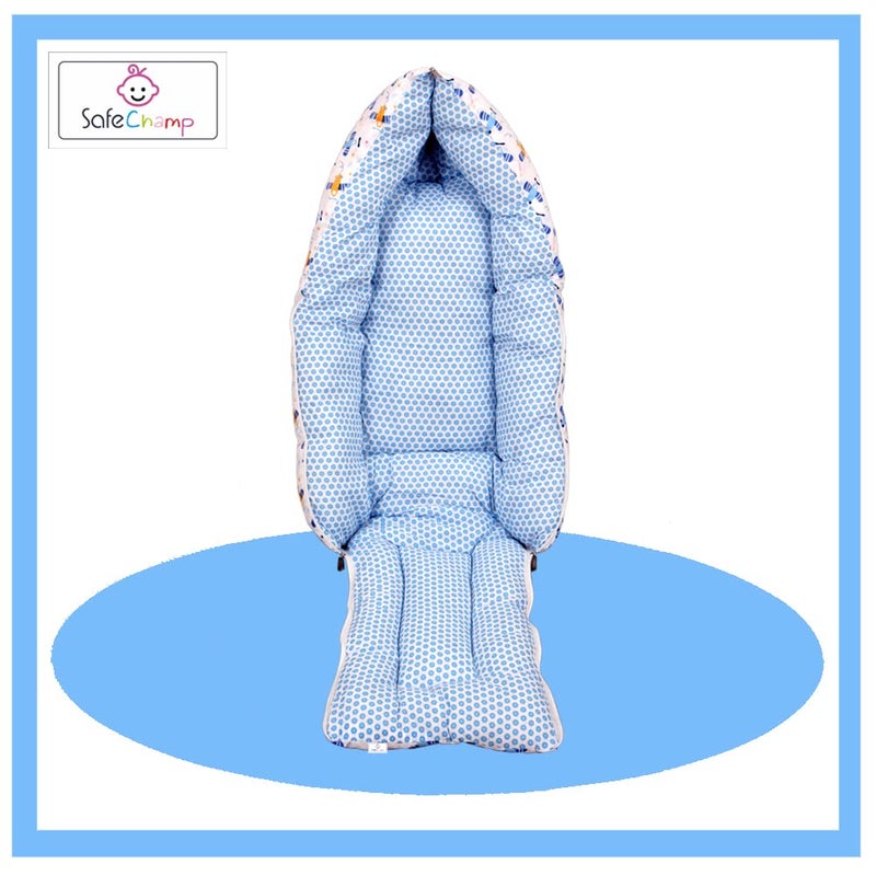 SafeChamp Lite Air Baby Sleeping Bag Cum Carry Bag (Blue) - Image 3