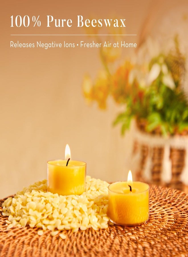 Ashlux 6 Hours Beeswax Tealight Candles 12 Pack,100% Pure Beeswax Candles in Clear Cup, Natural Beeswax Tea Lights for Air Purification,Christmas,Home Deco - Image 3