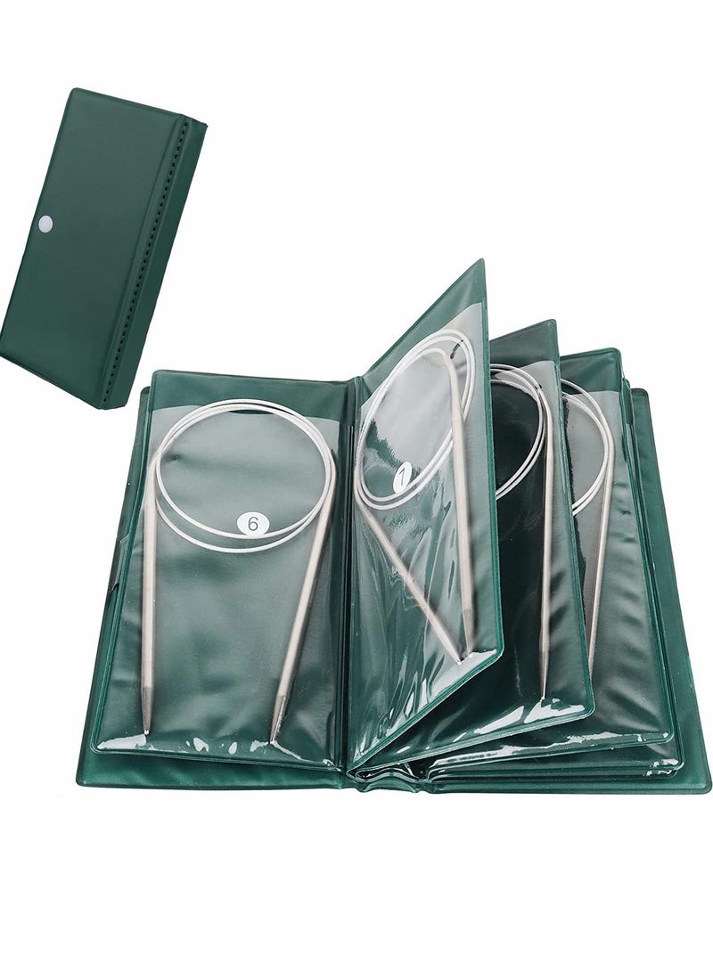 Barakah Circular Knitting Needles Set, 43cm Stainless Steel Knitting Needles Size 1.5/1.75/2.0/2.25/2.5/3/3.5/4/4.5/4.7/5 mm for Any Weave DIY Lover or Beginner - Image 1